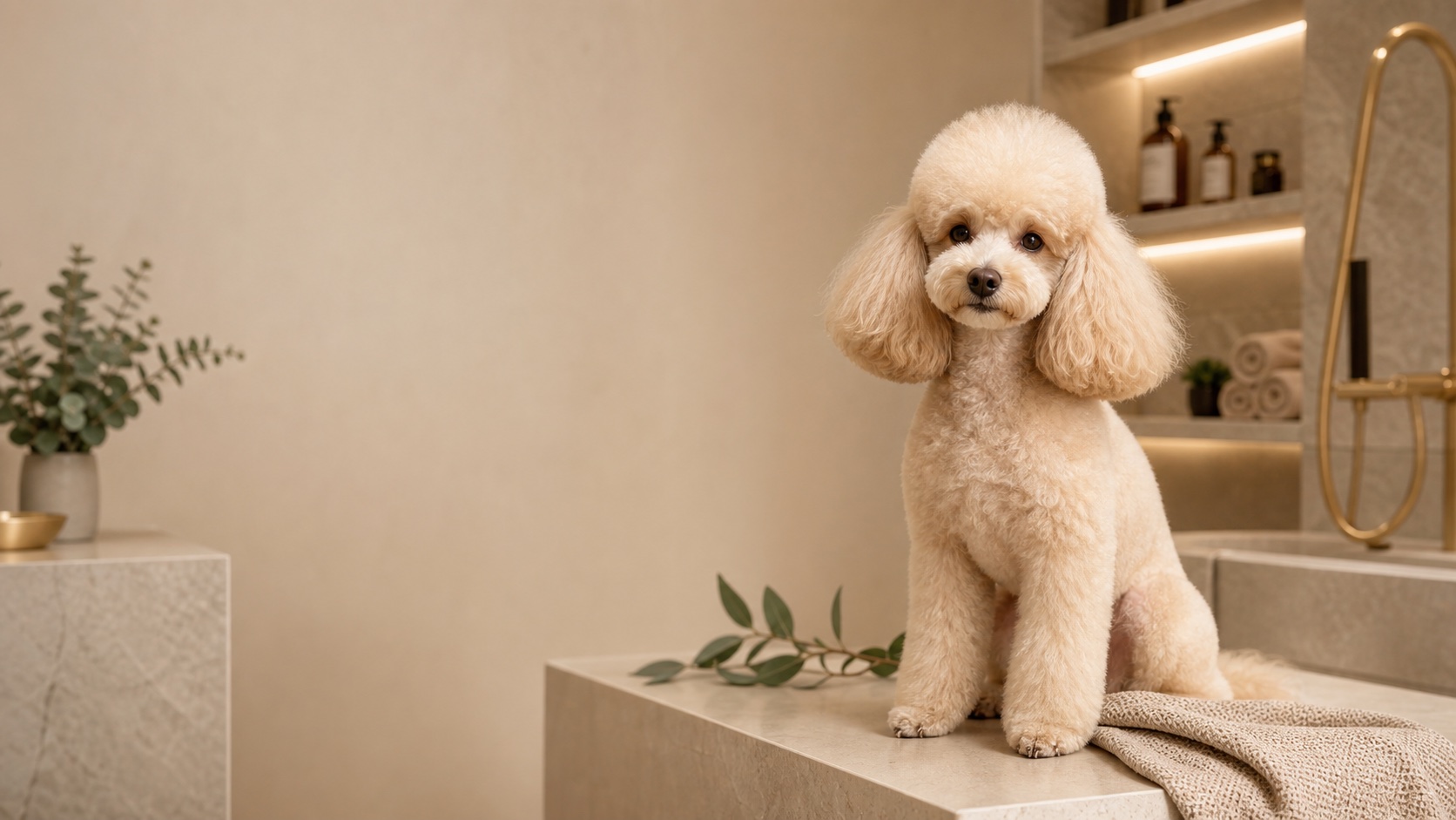 LUNA PET SPA — ухоженный пудель в премиальном spa-салоне